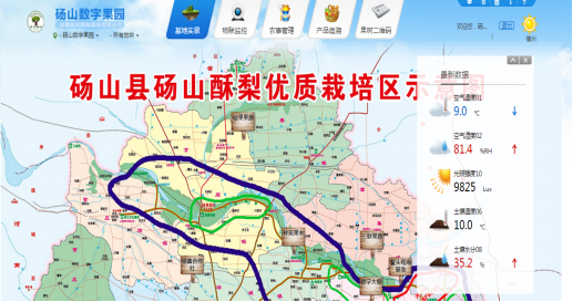 碭山縣碭山酥梨優質栽培區示意圖
